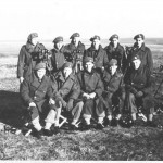 From top left - Tony Harris, Tim Timberlake, Tim Tate-Smith, Alan Rose, Jock Lyon, John Flann, Frank Beame, Ian Styles, Dennis Horgan, Mac Tozer, Jim Dallaway. As Derek Grosvenor is not present presumably he was the photographer. It was cold and bleak out on these ranges in the Autumn. The Simms is on its tripod to the right.