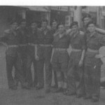 Singapore In Chinatown on our way to the Shackles Club, February 1950 From left John Flann, Derek Grosvenor, Jock Lyon, Tony Harris, Tim Tate-Smith, Frank Beames, Tim Timberlake, McKenny, Dennis Horgan This is a poor picture but I consider it worth including.