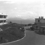 A general view from Stanley Barracks to the south west, on the horizon are the Chinese Communist occupied Lamma Islands. To the left you can see the NAAFI and the cookhouse on the right, also the MI room and behind that more barrack blocks.